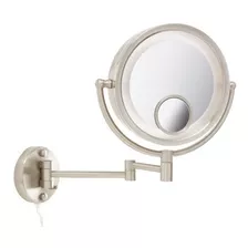 Jerdon Hl8515n Lighted Wall Mount Makeup Mirror With 7x And 