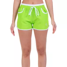 Hot Short Dama Bañador Con Bies Combinado En Borde Deportivo