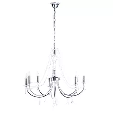 Pendente Sabara Aco Cromado 80cm E-14 8 Lampadas Home Line