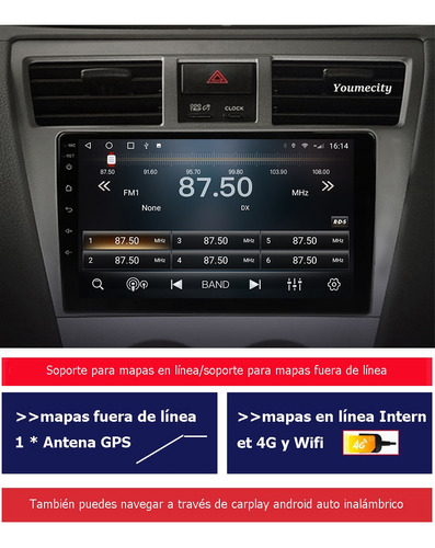 Auto Radio Estreo Android Gps Para Toyota Yaris 2008-2015 Foto 4