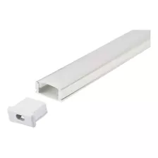 Perfil Alumínio Para Fita Led 2mts Branco Ip20 17mm X 7mm