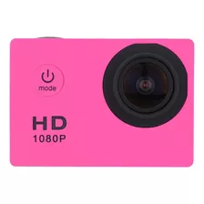 Cámara De Acción Ultra Hd 4k 1080p Wifi Resistente Al Agua Color Rosa