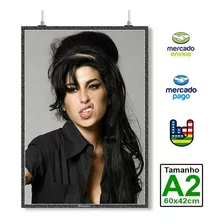 Quadro Amy Winehouse Sem Moldura Tam A2 60x42cm 02
