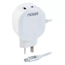 Cargador Carga Rapida Usb-c Noga Ngh-3 Usb-c Color Blanco