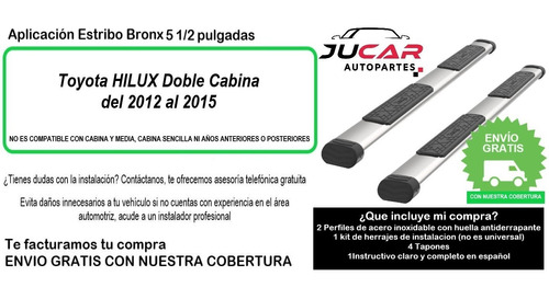 Estribos Bronx Toyota Hilux 2012-2015 Doble Cabina Foto 10