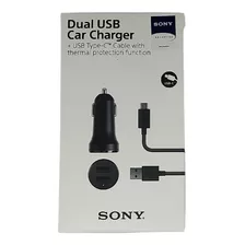 Cargador Auto Sony Original Dual Incluye Cable Tipo C