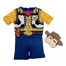 Fantasia Infantil Menino Woody Cowboy Toy Story Com Máscara