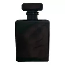 Frasco Vidrio Perfume Plano Negro Tapa A Presión 50ml (x10)