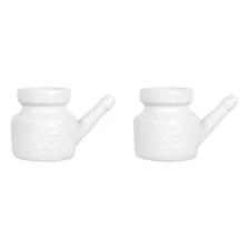 2 Botes De Cerámica Neti Pot Para Limpieza Nasal De 350 Ml,