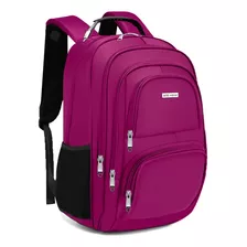 Mochila Bolsa Masculina Impermeavel Reforcada Notebook Cor Rosa