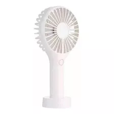 Mini Ventilador Portátil De Mão E Mesa Usb Recarregável Cor Da Estrutura Branco