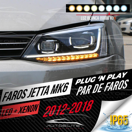 Faros Led Vw Jetta Mk6 Xenon Drl Plug And Play 2010-2018 Foto 2