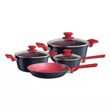 Jogo De Panela Colorstone Com 4 Peças Antiaderente Euro Home Cor Titanium