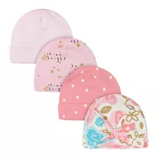 Pack De 4 Gorros Bebes De 0 A 6m Gerber Algodón Con Diseños