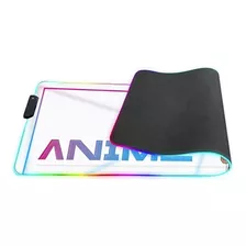 Mousepad Gamer Xl Antideslizante Rgb Gtc Anime 800x300x4mm Color Blanco