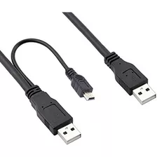 Cable Usb Mini Usb Macho 5 Pines Usb 2.0 Disco Duro 2usb