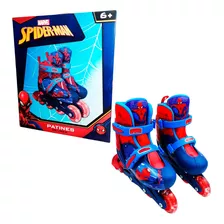 Patines 4 Ruedas Linea Spiderman Con Luz 19-21