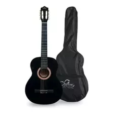 Guitarra Acústica Clásica Negra 34 Para Niños Con Funda