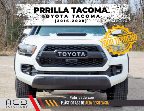 Parrilla Toyota Tacoma 2016 2017 Negra Con Emblema Plateado Foto 6