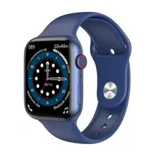 Smartwatch W28 Pro W28 Pro Serie 8 W28 Pro Lançamento 8 1.95mm Caixa 45mm De Abs Azul, Pulseira Azul E O Arco De Metal