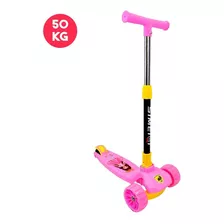 Patinete Dobravel Roda G E Luz - Un Pink