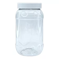 Bote Tarro Pet Transparente 500ml Tapa Colores (40 Pzas)