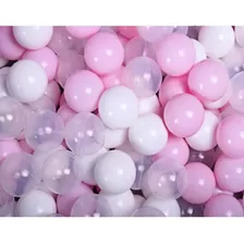 Pelotas Para Alberca De Plástico 100 Pz Rosa Blanco