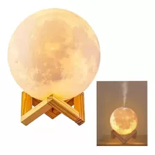 Umidificador Grande - Luminária Abajur Led - Lua Cheia 3d