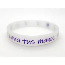 Manillas Lava Tu Manos Para Niños Y Jóvenes 100% Silicona