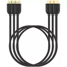 Cable Hdmi 3ft, 4k Hdmi, Fosmon Chapado En Oro Ultra Alta Ve