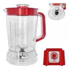 Copo De Liquidificador Arno Power Max 1000w Cristal Vermelho