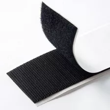 Cinta Velcro Adhesivo 50 Cm X 2.5 Cm Ancho Negro O Blanco 