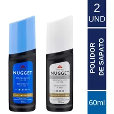 Kit 2 Polidor De Sapato Líquido Incolor E Branco Nugget 60ml