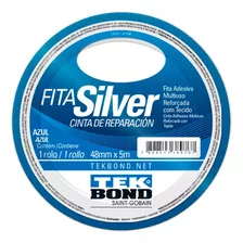 Fita Silver Tape Multiuso 48mm X 5m Azul Fixação Forte