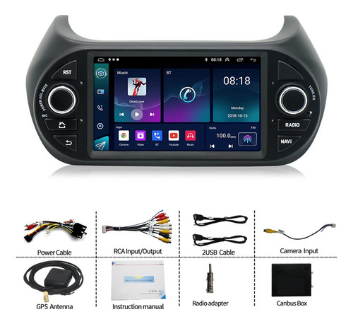 Para Radio Fiorino Nemo Bipper, Gps, Carplay, Android, Coche Foto 6