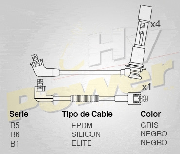 Jgo Cables Buja Elite Para Mercury Capri 1.6l 4cil 1993 Foto 2