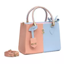 Bolsa Tiracolo Feminina Bicolor Tote New Colection Elegance