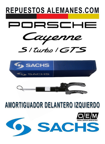 Amortiguador Delantero Izq Porsche Cayenne 2011-2018 Sachs Foto 3