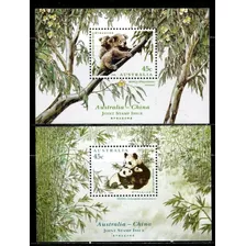 1995 Fauna- Koala Panda- Australia (bloques) Mint