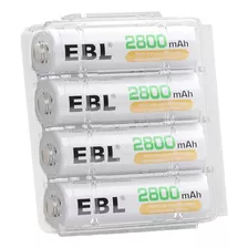 4 X Pilas Recargables Aa - Ni-mh - 2800mah Ebl Original