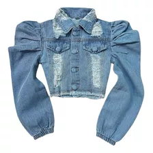 Jaqueta De Menina Jeans Infantil Moda Blogueirinha Mini Diva