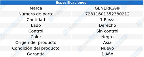 Espejo Derecho S/control Caddy De 2014 A 2016 Genrica Foto 2