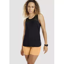 Blusa Regata Em Malha Viscose Com Recorte Tela Graphenne