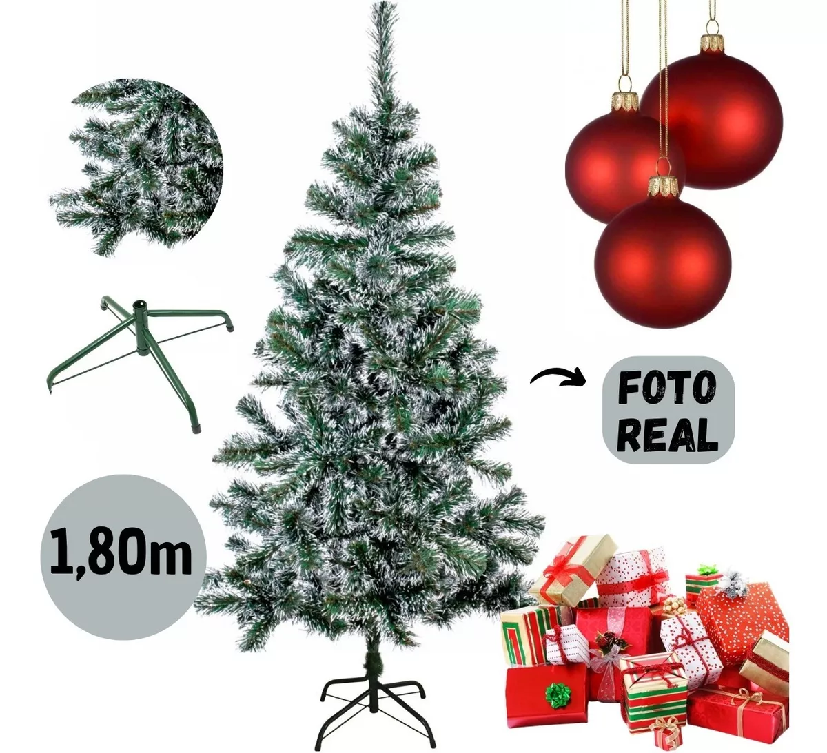 Árvore De Natal Grande 1,80 Cm Pinheiro Canadense Verde