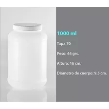 Tarro De Plastico De 1000 Ml Polietileno Paquete 100 Pzas