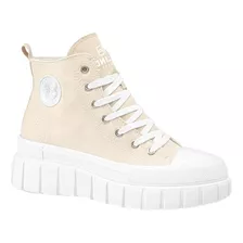 Tenis Urbano Bota Belinda Peregrin 2a03 Beige Para Mujer