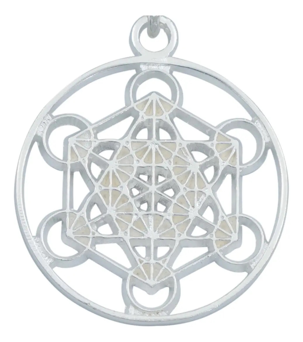 Dije Estrella de Metatrón Plata 925 con Zirconia Transparente - Imagen 1