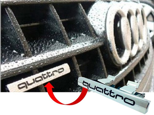 Emblema Quattro/parrilla Audi Q3/sq3 2011-2023 Crom/negro Foto 2