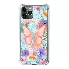 Funda Mariposa Floral Para iPhone Antigolpes