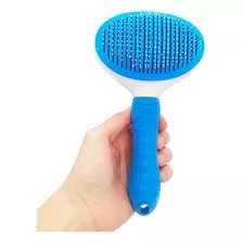 Escova Pelos Pet Automatica Rasqueadeira Magica Gato Cao New Cor Azul